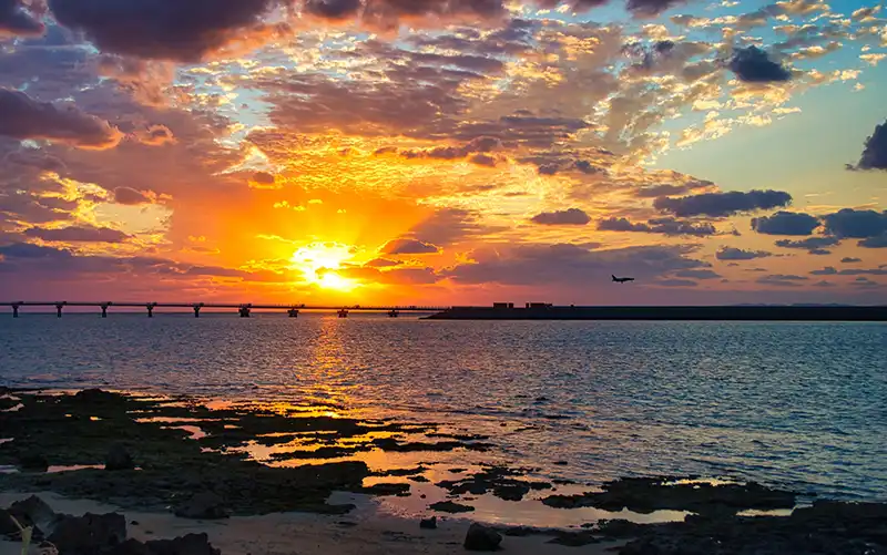 瀬長島の夕日