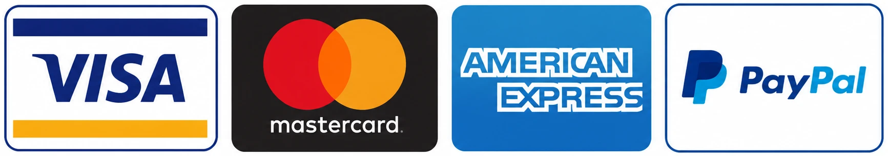 VISA / Mastercard / American Express / PayPal